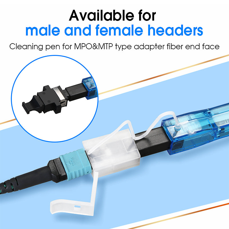 COMPTYCO AUA-M600 One-Click Cleaner Tool Fiber Optic Cleaning Pen 600 Times MPO MTP Connectors Pen Type Fiber Optic Clea