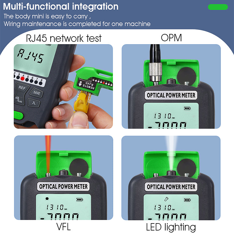 COMPTYCO Optical Multi Meter OPM+VFL+LED+RJ45 Tester All-in-one Fiber Optic Equipment Visual Fault Locator Optical Power