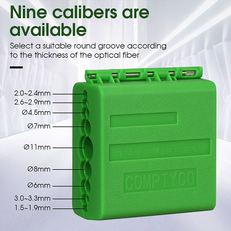 COMPTYCO FTTH Fiber Tool Loose Tube Slitter AUA-09 Ribbon Longitudinal 2-in-1 Leather Wire Stripper 1.5-11mm Fiber Strip