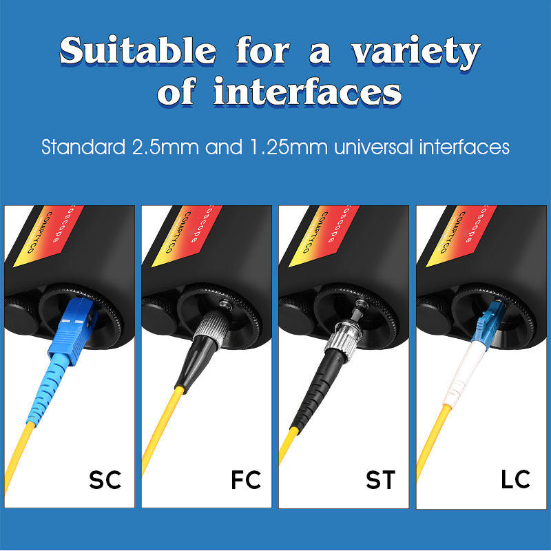 COMPTYCO AUA-400X Fiber End Face Magnifier 400X Fiber Optic Inspection Instrument SC/FC/ST/LC Interface Fiber Optic Micr