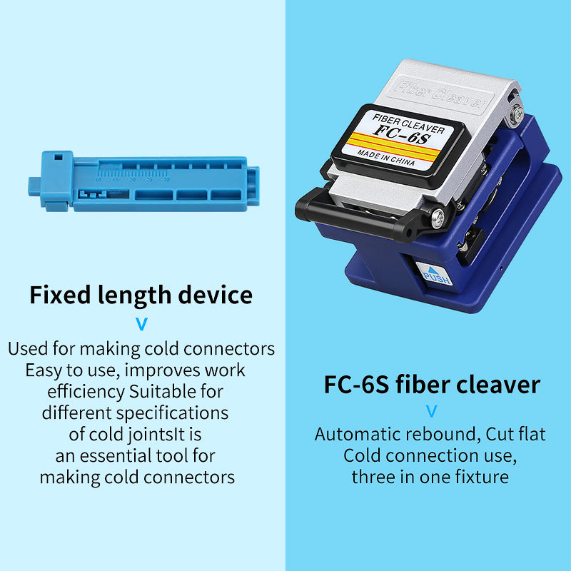 COMPTYCO FTTH Fiber Optic Tool Kit with Optical Power Meter and Visual Fault Locator FC-6S Fiber Cleaver Kit De Fibre Op