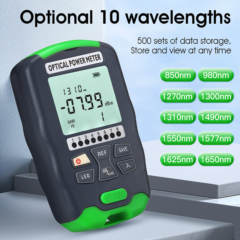 COMPTYCO High Precision Fiber Optic Tester A-D7/D5 OPM with LED and RJ45 Tester Fiber Optic Equipment Mini Optical Power