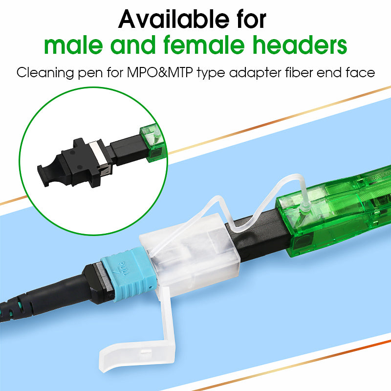 COMPTYCO AUA-M600 Fiber Optic Cleaning Pen 600 Times Fiber Optic One-click Cleaner MPO/MTP Connectors Fiber Optic Cleane
