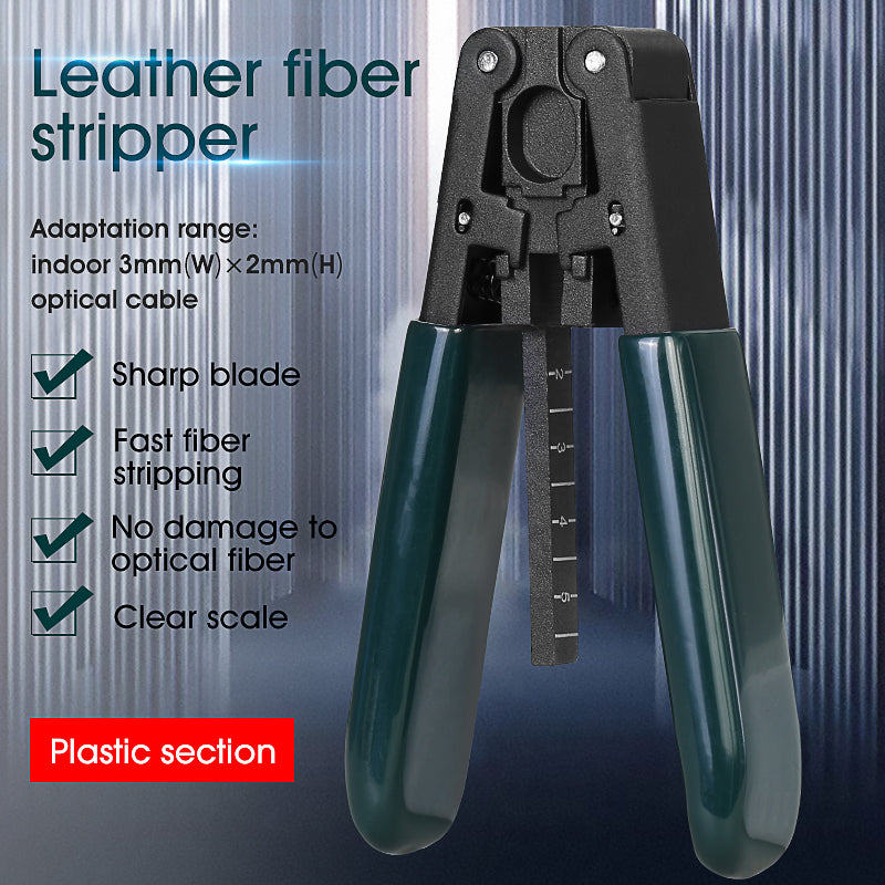 COMPTYCO Plastics Leather Drop Cable Stripper FTTH Fiber Tool Leather Wire Stripper Pliers 3mm (W) * 2mm (H) Fiber Strip