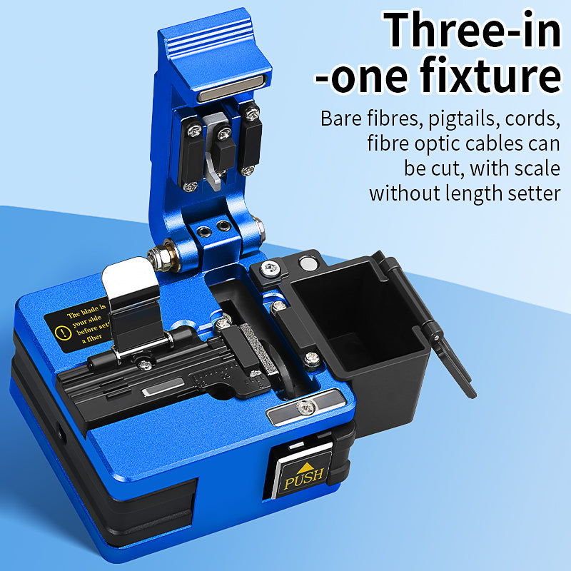 COMPTYCO High Precision Fiber Optic Cutter for Fusion Splicing with Waste Fiber Box AUA-S3 SKL-S3 Hot Melt Optical Fiber