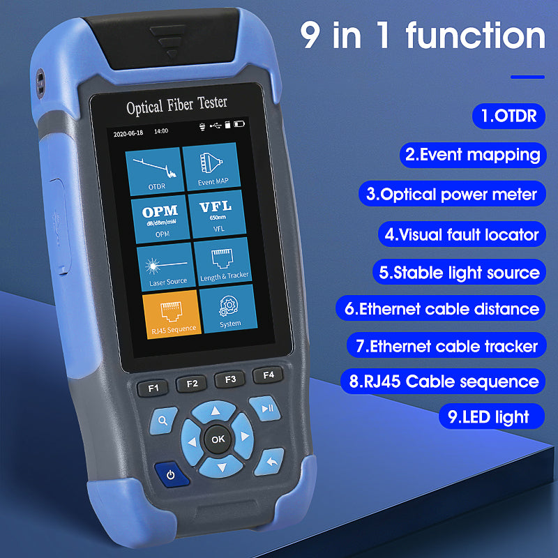 COMPTYCO AUA900D /A Optical Time Domain Reflectometer 60KM 9in1 Multifunctional 1310 1550nm Smart Mini OTDR Optical Fibe