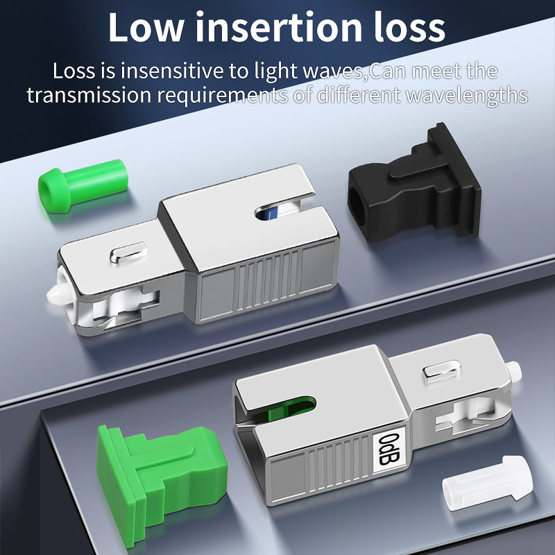 COMPTYCO SM Fiber Optic Adapter SC/APC Female SC/UPC Male 0dB Optical Fiber Hybrid Connector Simplex Single Mode Convert