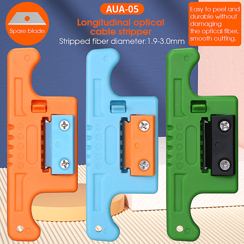 Mid-Span Access Tool 1.9-3.0mm HMSAT5 Longitudinal Cable Cutter Strip Center Cable Cutter AUA-05 Loose Casing Stripper 3