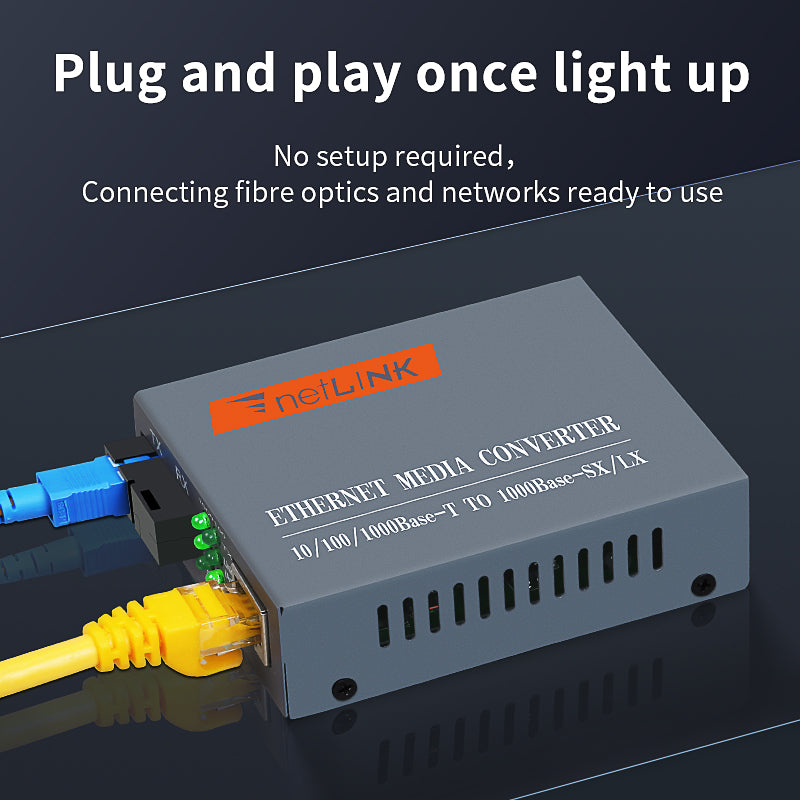 FTTH Fiber Optic Media Converter With 10/100/1000M 3KM A/B Converter HTB-GS-03 Single Mode Fiber Optical Transceiver