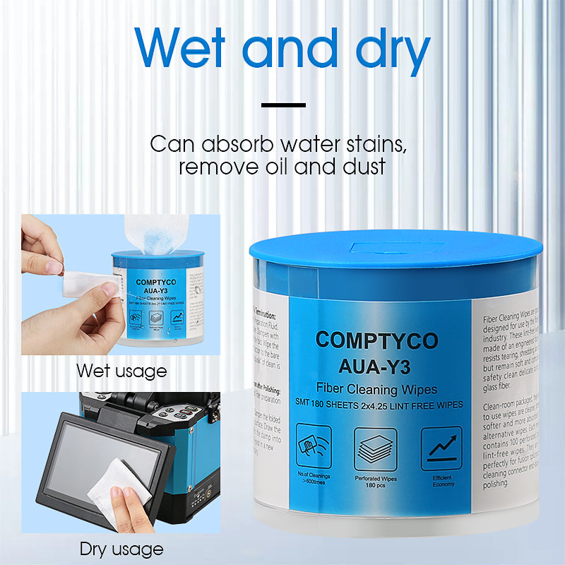 COMPTYCO AUA-Y3 Dust Free Paper Cleaning Paper SC/FC/ST/LC Good Quality Fiber Optical Cleaning Tools Fiber Cleaning Pape
