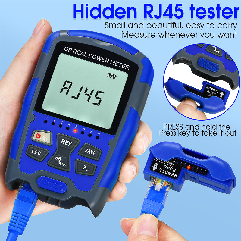 COMPTYCO High Precision Fiber Optic Tester A-M7/M5 OPM with LED and RJ45 Tester Fiber Optic Equipment Mini Optical Power