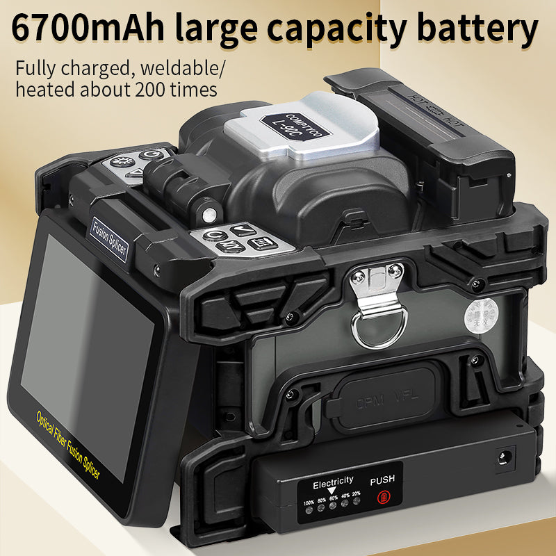 COMPTYCO L-90C Optical Fiber Welding Machine with OPM/VFL 5 Inch Touch Screen 10 Languages 6 Motors Fiber Optic Fusion S