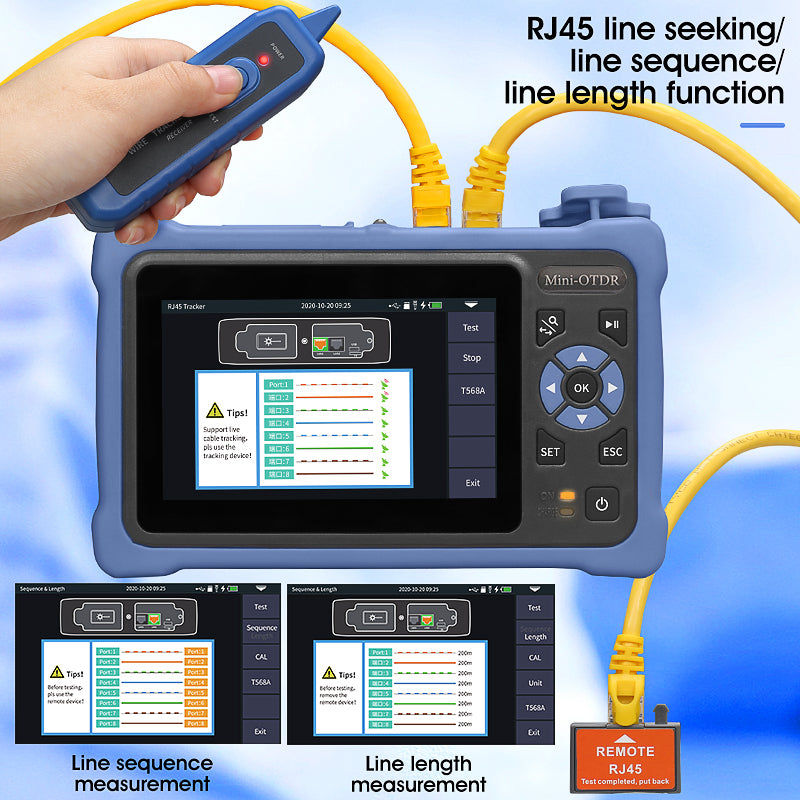 COMPTYCO AUA800U UPC 800A APC Optical Time Domain Reflectometer with OPM VFL OLS 100KM 1310 1550nm Handheld Machine Test