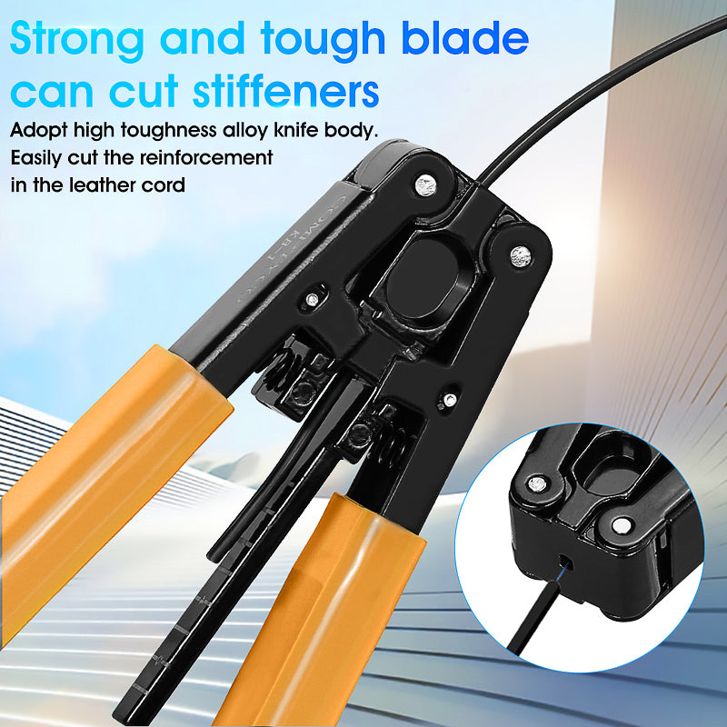 COMPTYCO KB-1 Metal Leather Drop Cable Stripper FTTH Fiber Tool Leather Wire Stripper Pliers 3mm (W) * 2mm (H) Fiber Str