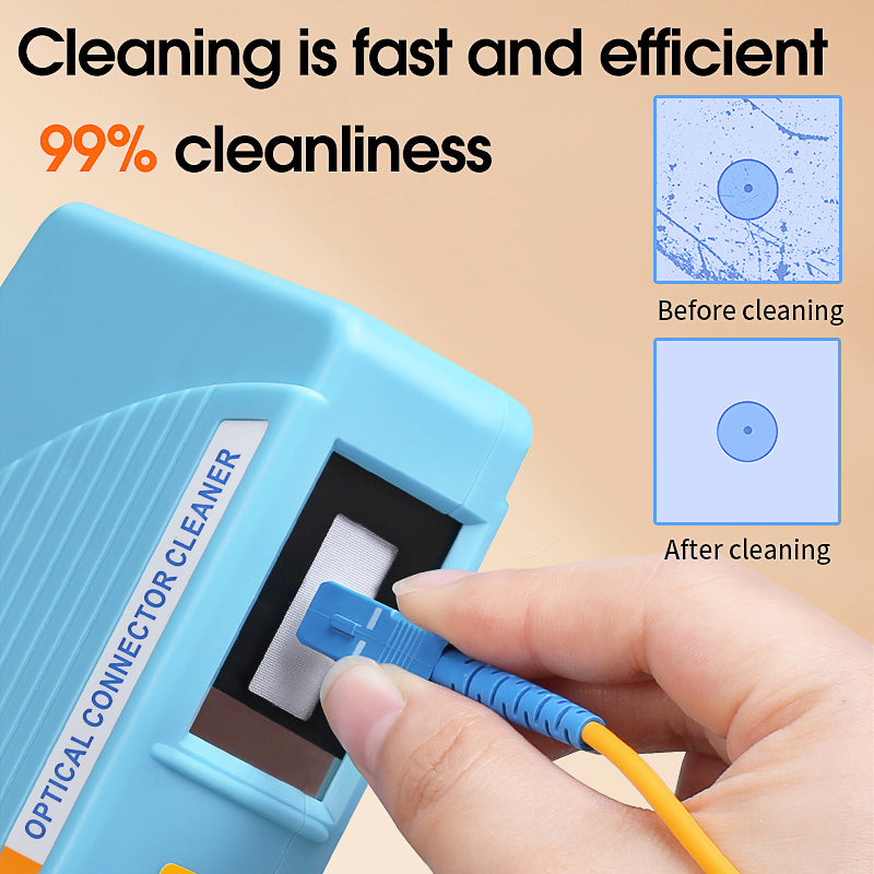 COMPTYCO AUA-550 Blue Cable Cleaning Tool 550 Times SC FC ST LC Connector Cleaner Fiber Optic Cleaning Box Fiber Optic C