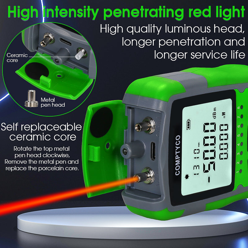 COMPTYCO AUA-MC50 4-in-1 Charging 1-50KM -50+~26dbm VFL+OPM 1-50w Integrated Machine Visual Fault Locator Optical Power 