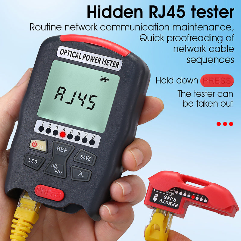 COMPTYCO Fiber Optic Tester AUA-D7/D5 OPM with LED and RJ45 Tester Fiber Optic Equipment FIBER TOOL KIT Mini Optical Pow