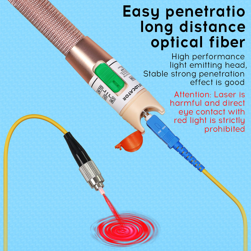COMPTYCO Fiber Optic Equipment AUA-1-80 Fibra Optica Red Laser Tester Optical Fiber Red Light Pen 60mw VFL Visual Fault 
