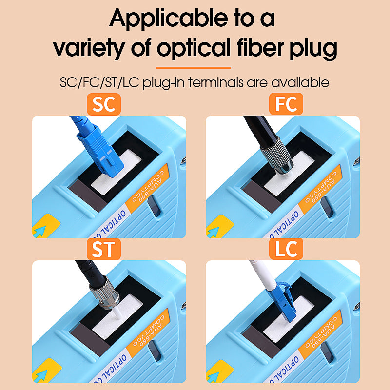 COMPTYCO AUA-550 Blue Cable Cleaning Tool 550 Times SC FC ST LC Connector Cleaner Fiber Optic Cleaning Box Fiber Optic C