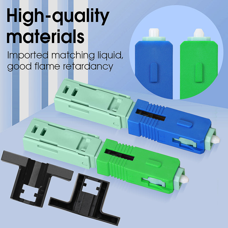 COMPTYCO Factory Price Fiber Optic Quick Connector SC UPC/APC Fabric Fiber Optic Beam Connectors Single Mode FTTH Fast C