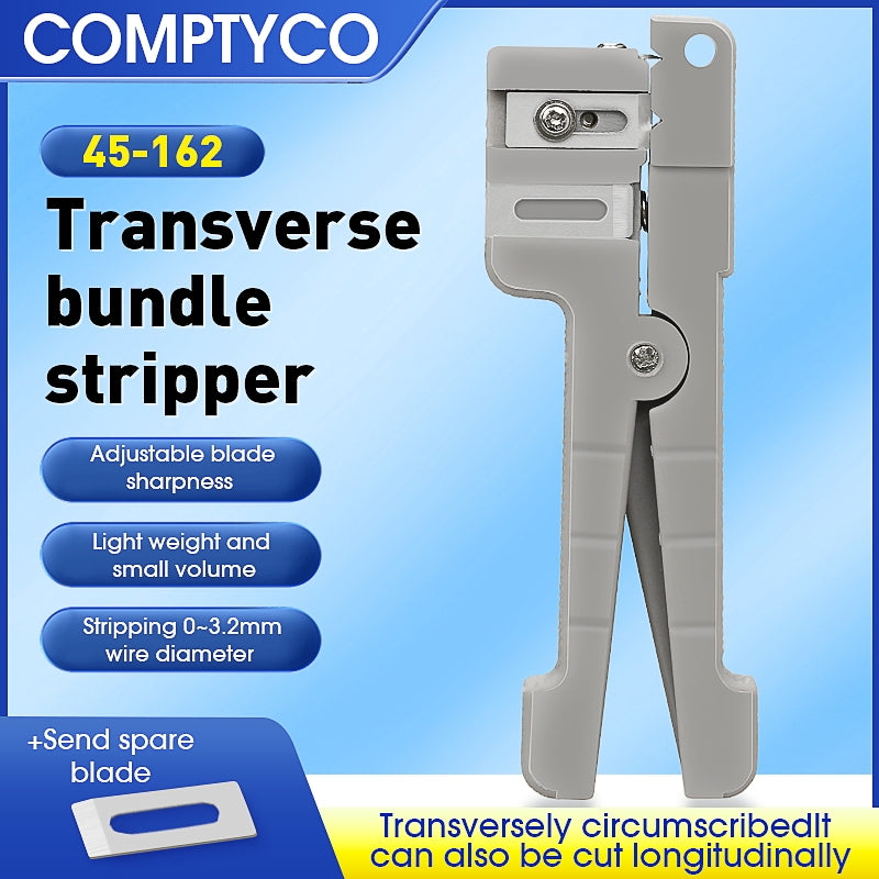COMPTYCO 45-162 Coaxial Cable Stripper 0-3.2mm Optical Cable Slitter Wire Stripper Fiber Optic Splitter Stripper