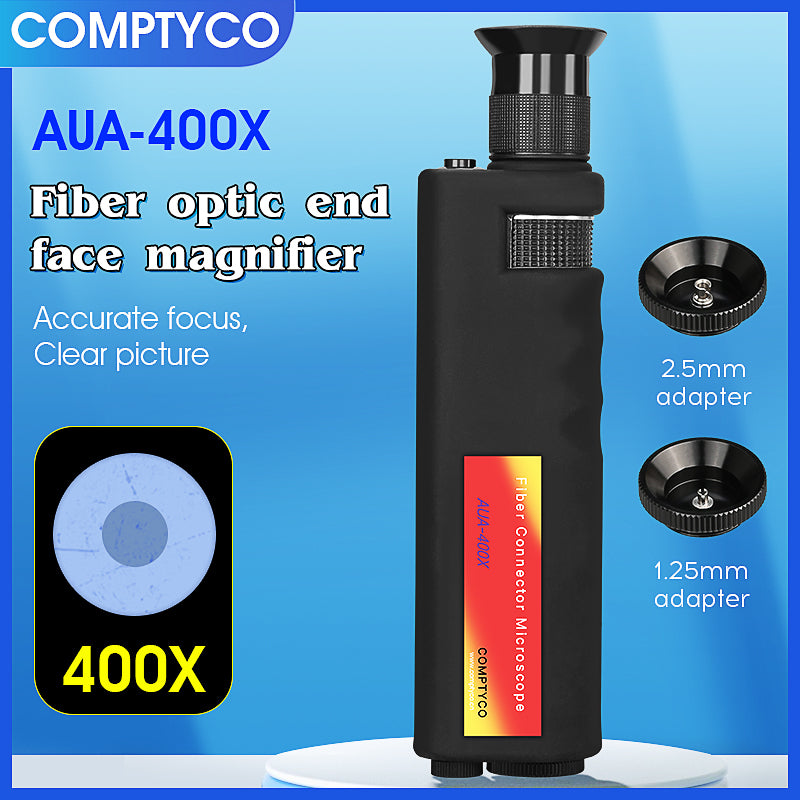 COMPTYCO AUA-400X Fiber End Face Magnifier 400X Fiber Optic Inspection Instrument SC/FC/ST/LC Interface Fiber Optic Micr