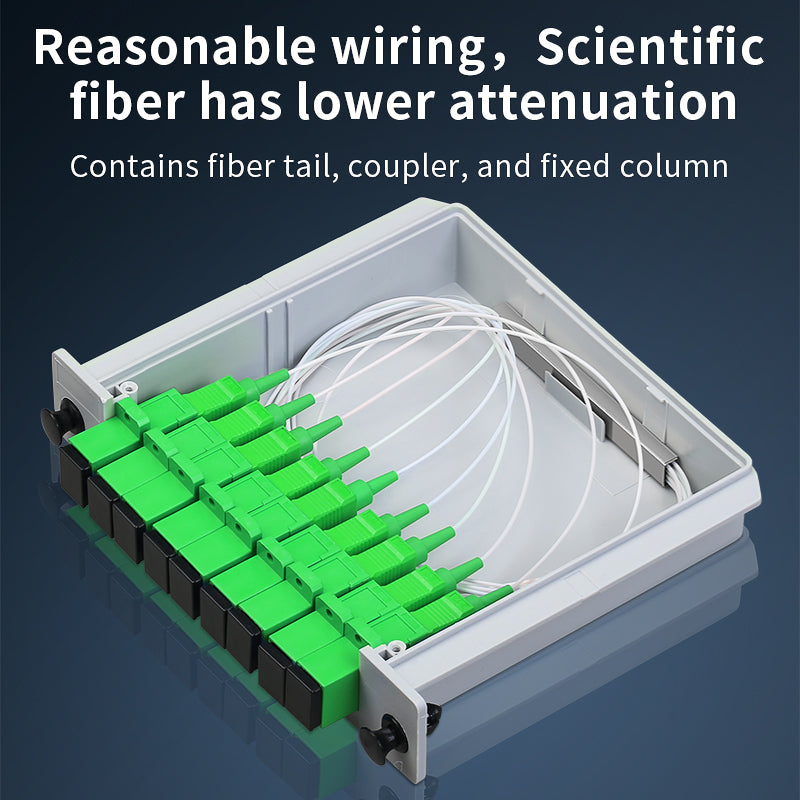SC/UPC SC/APC PLC Splitter 1x2 1x4 1x8 1x16 Fiber Optic Splitter Box Cassette Card Inserting FTTH Fiber Optical Coupler 