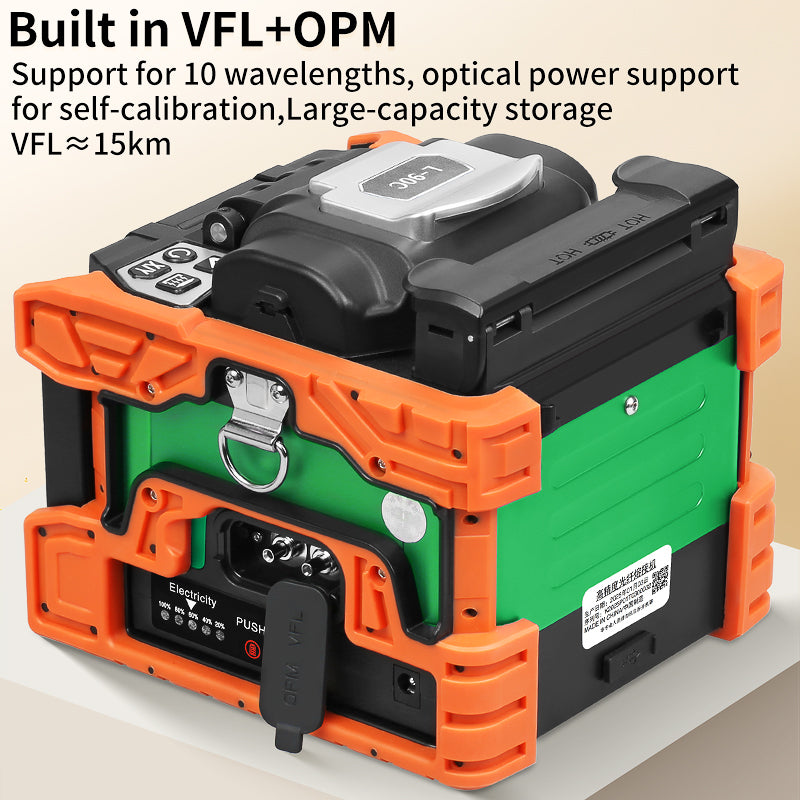 Customized Logo/Color/Boot Page OEM ODM 6 Motor Fiber Welding Machine with OPM/VFL 5 Inch Touchscreen Fiber Optic Fusion