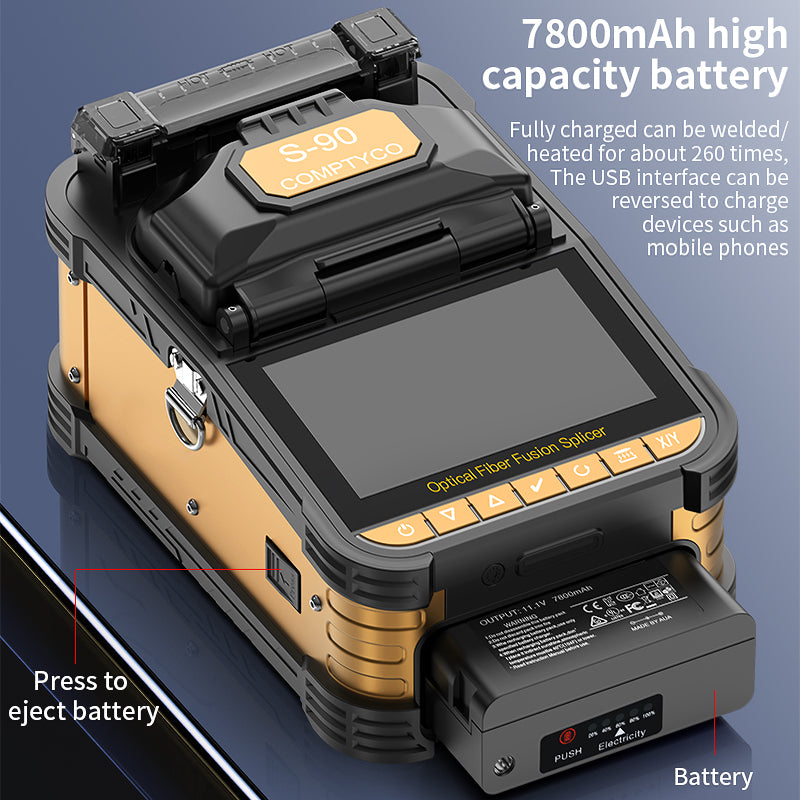 COMPTYCO S-90 High Performance Splicing Machine Fusion Splicer Machine 6 Motor Fiber Optic Fusion Splicer Fiber Optic Eq