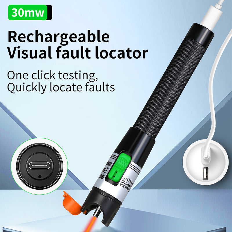 COMPTYCO Good Price FTTH Rechargeable Optic Fiber Red Light Pen VFL 15/30/50mw Fiber Optic Cable Tester Visual Fault Loc