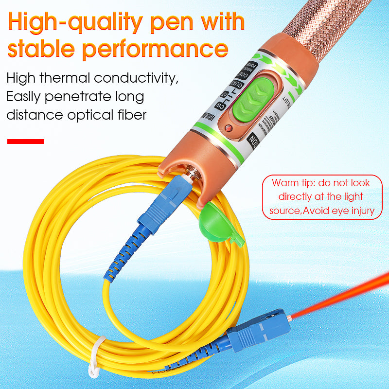 COMPTYCO 1-50mw Fiber Optic test Pen Detector Red Light Source Breakpoint Detector Laser Pen VFL 1-50km Visual Fault Loc