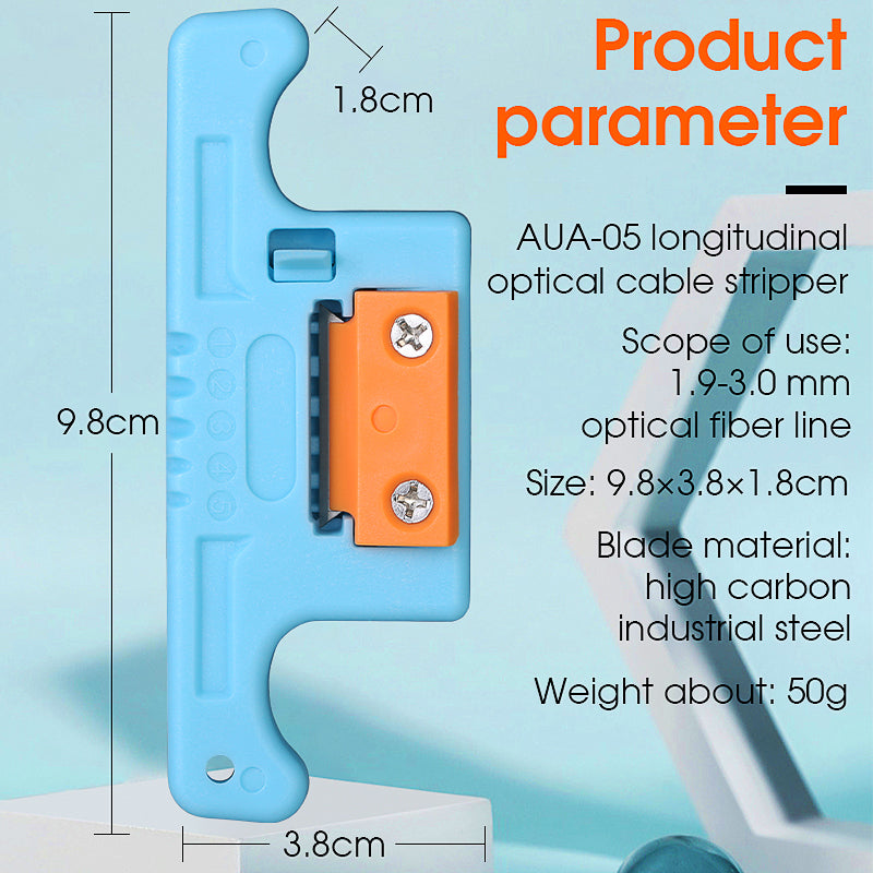 FTTH Mid-Span Access Tool 1.9-3.0mm HMSAT5 Longitudinal Cable Cutter Strip Center Cable Cutter Loose Casing Stripper Blu