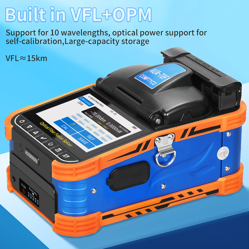 COMPTYCO Hot Products AUA-70F Fully Automatic Fiber Optic Splicing Machine with OPM+VFL 6 Motors Optical Fiber Fusion Sp