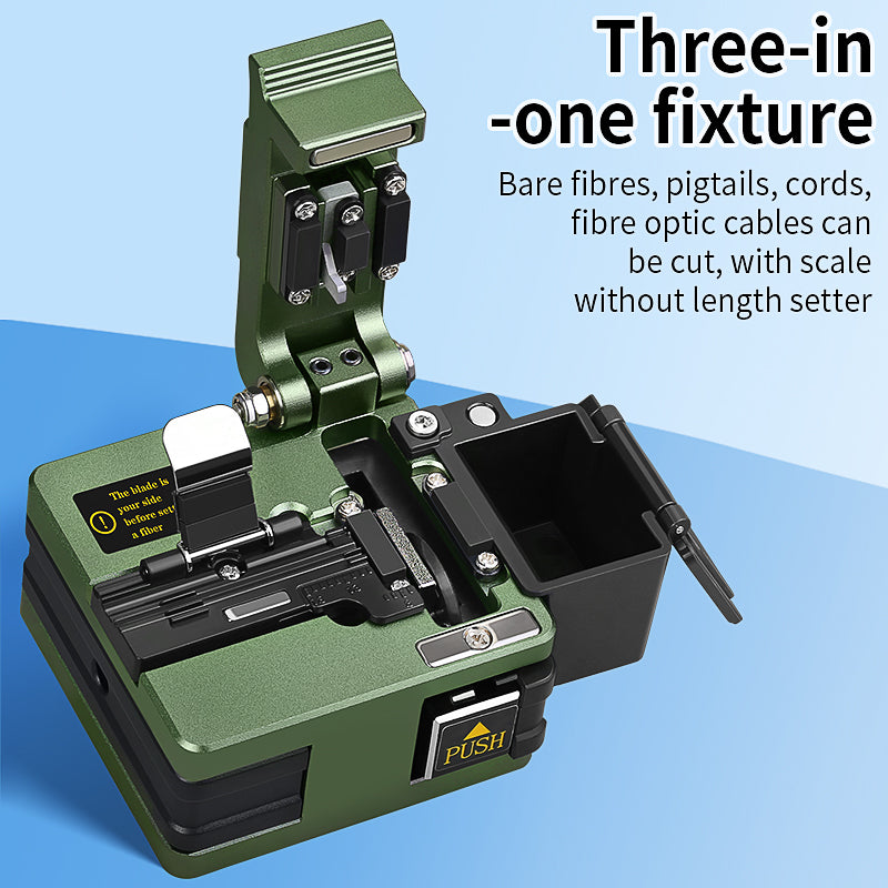 COMPTYCO High Precision Fiber Optic Cutter for Fusion Splicing with Waste Fiber Box AUA-S3 SKL-S3 Hot Melt Optical Fiber