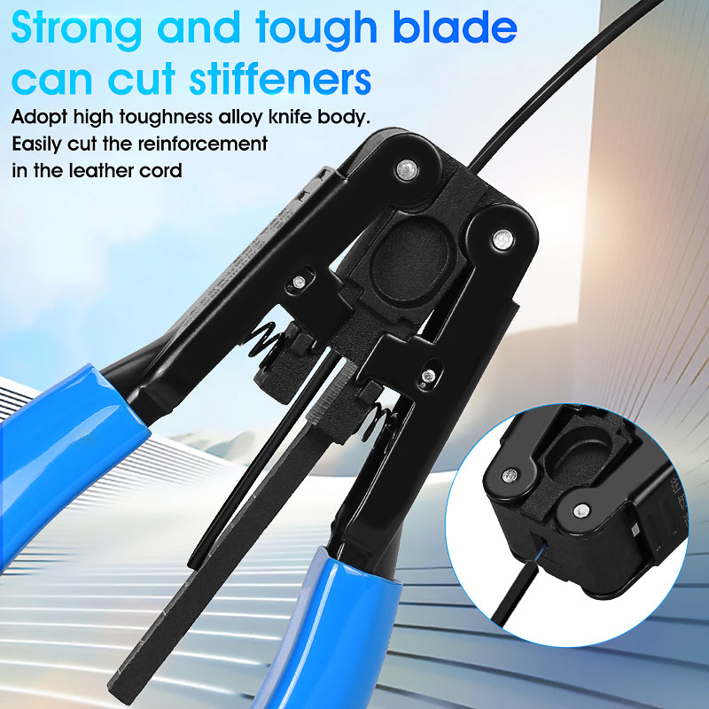 COMPTYCO 5G Leather Drop Cable Stripper FTTH Fiber Tool Leather Wire Stripper Pliers 2.1mm (W) * 1.6mm (H) Fiber Strippe