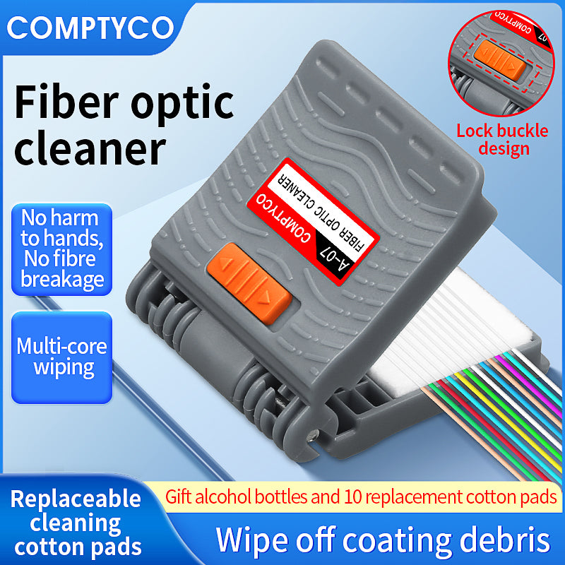 COMPTYCO A-07 Fiber Optic Cleaning Tools Optical Fiber Wipe-Clip FTTH for Fusion Splicer Electronic Components with Wipe