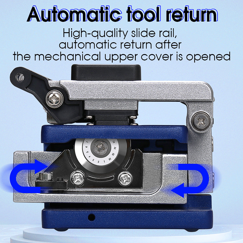 COMPTYCO AUA-61S High-Precision Automatic Return Fiber Optic Cutter with waste fiber box Cold Joint Tool for FTTH Fiber 