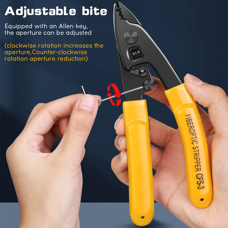 COMPTYCO CFS-3 Three Port Cable Stripper FTTH Fiber Fusion Splicing Tool Bare Fiber Leather Fiber Stripper