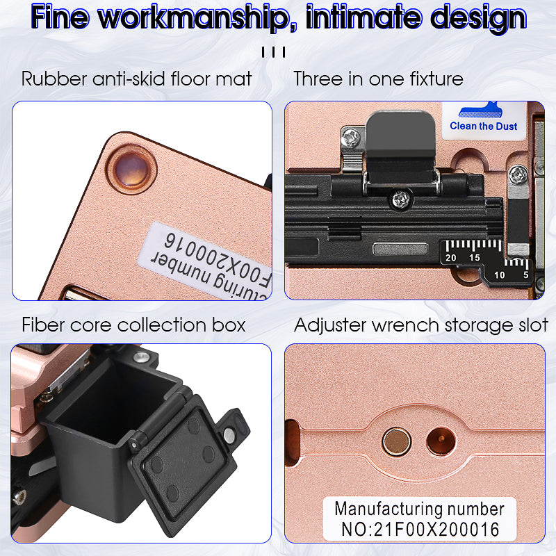 COMPTYCO Good Price AUA-X2 Fiber Optical Cutting Machine Rose Gold Automatic Return Fiber Cutting Machine Hot Melt Fiber