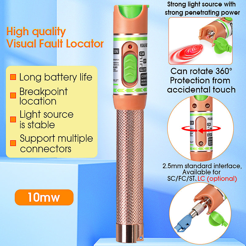 COMPTYCO 1-50mw Fiber Optic test Pen Detector Red Light Source Breakpoint Detector Laser Pen VFL 1-50km Visual Fault Loc