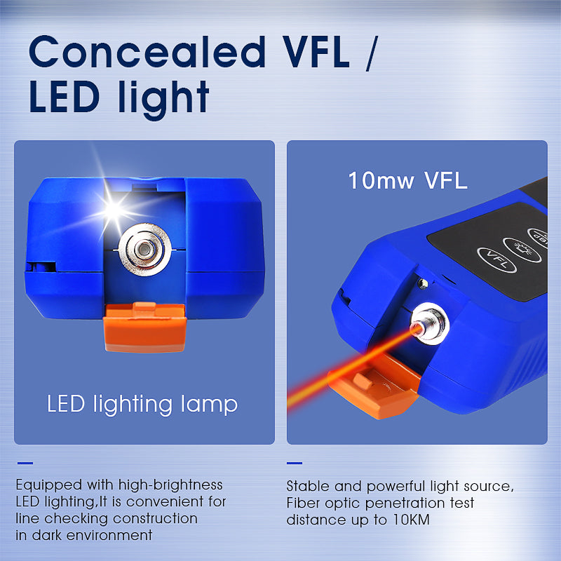 COMPTYCO AUA-C40 Charging Type 4 in 1 Fixture Configuration 0.25/0.9/2.0/3.0mm 10mw VFL with LED Fiber Optic Identifier