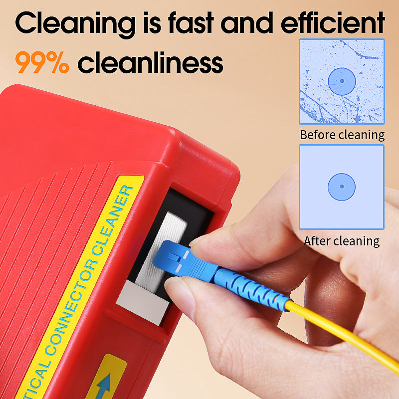 COMPTYCO AUA-550 Red Cable Cleaning Tool 550 Times SC FC ST LC Connector Cleaner Fiber Optic Cleaning Box Fiber Optic Cl