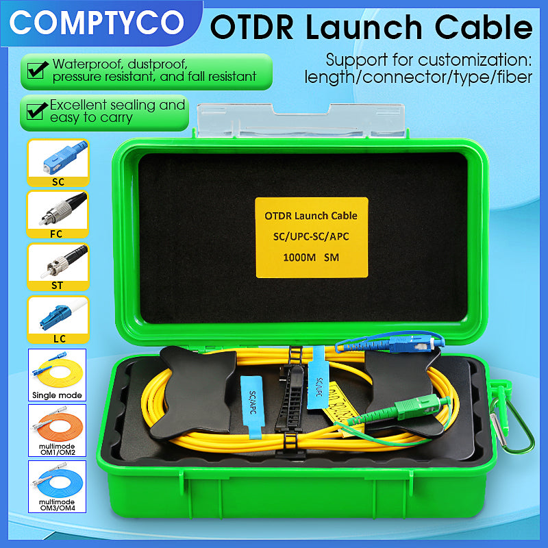 COMPTYCO OTDR Test Extension Line SM MM Customized Length/Type/Connector OS2 G652D G657A1/A2 Fiber Optic OTDR Launch Cab