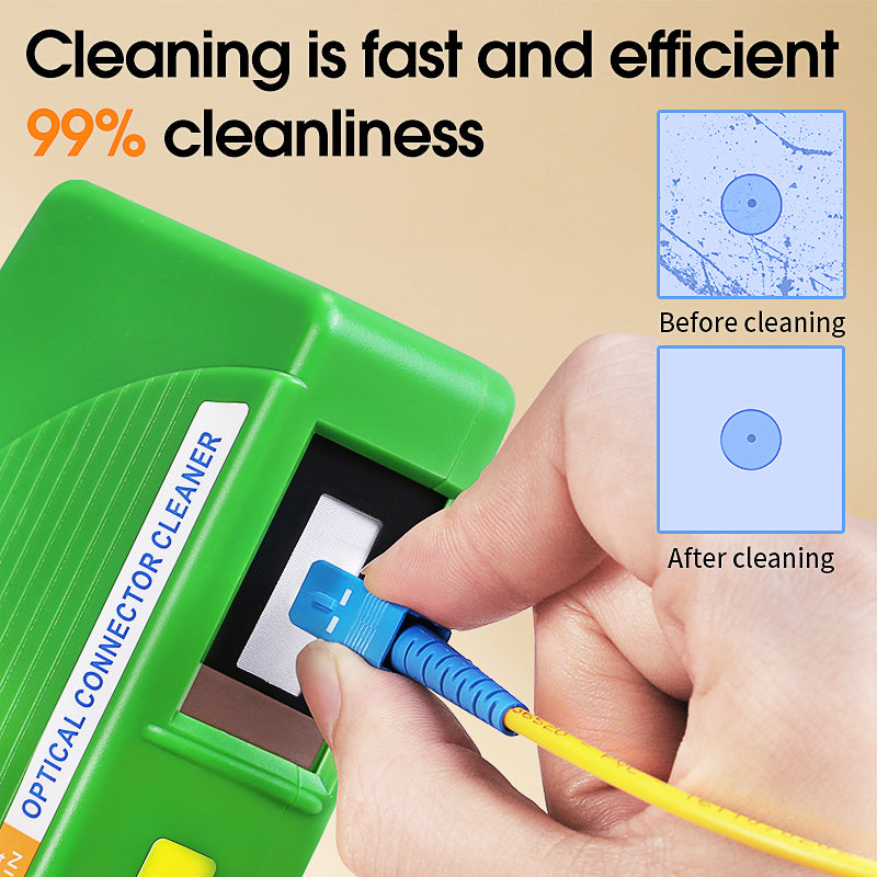 COMPTYCO AUA-550 Green Cable Cleaning Tool 550 Times SC FC ST LC Connector Cleaner Fiber Optic Cleaning Box Fiber Optic 