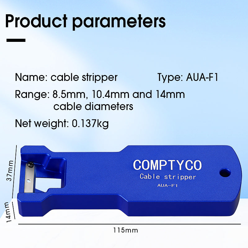 COMPTYCO AUA-F1 Fiber Optic Stripper 8.5/10.4/14mm Fiber Optic Cable Opener for Longitudinal Fiber Stripping Cable Strip