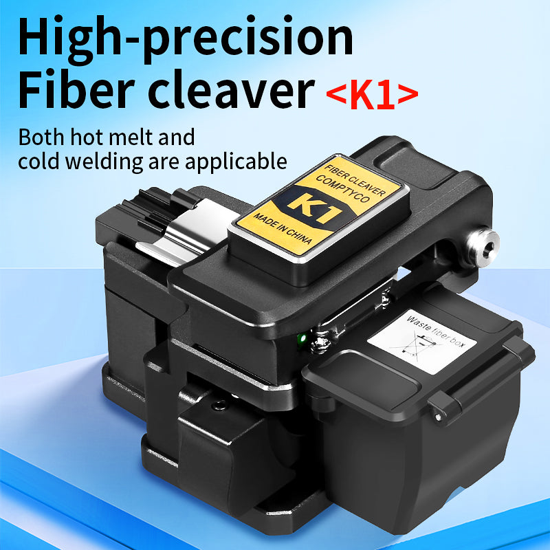 COMPTYCO High Precision K1 Fiber Optic Cutter for Fusion Splicing Automatic Return Cutting Knife Hot Melt Optical Fiber 