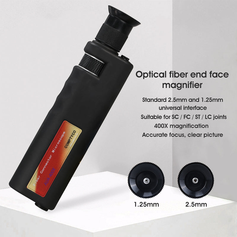 COMPTYCO One Click 1.25/2.5mm Cleaning Pen/Box Fiber Cleaning Tool Set AUA-400X Fiber Optic Microscope Fiber Optic Clean