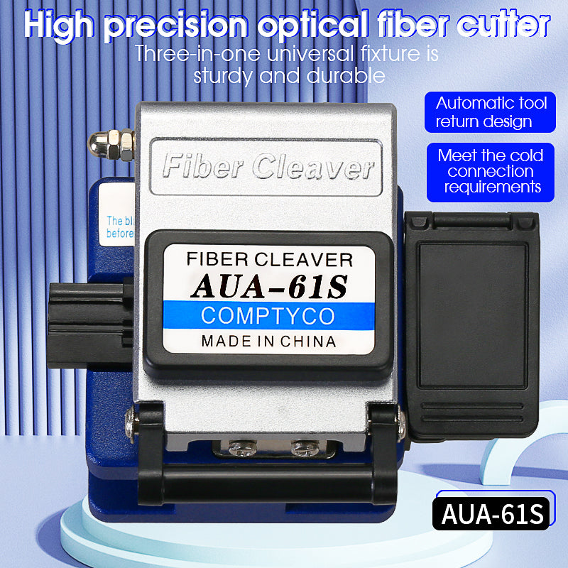 COMPTYCO AUA-61S High-Precision Automatic Return Fiber Optic Cutter with waste fiber box Cold Joint Tool for FTTH Fiber 