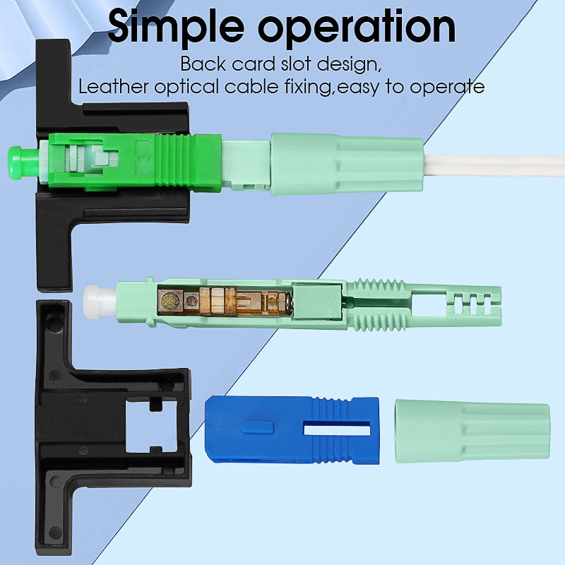 FTTH SC/UPC SC/APC Fiber Optic Fast Connector Quick Connector Drop Cable Fast Click Connector SM Fiber Optic Quick Conne