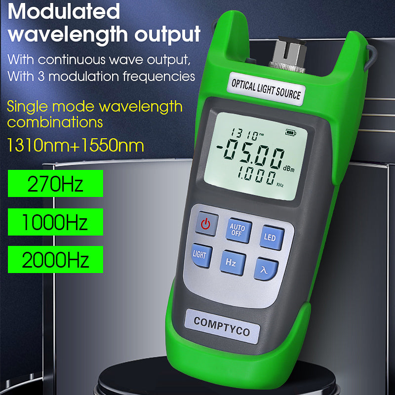 COMPTYCO Fibre Optic Light Sources AUA-D1315 Dry Cell OLS Fiber Optical Laser Tester 1310 1550nm Handheld Optical Light 